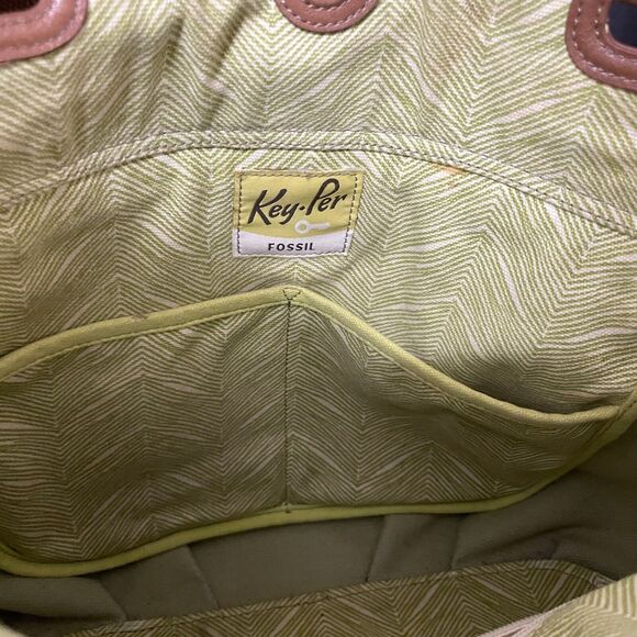 Key-Per Fossil Hand Bag Purse With Compartments Mint - Picture 12 of 14